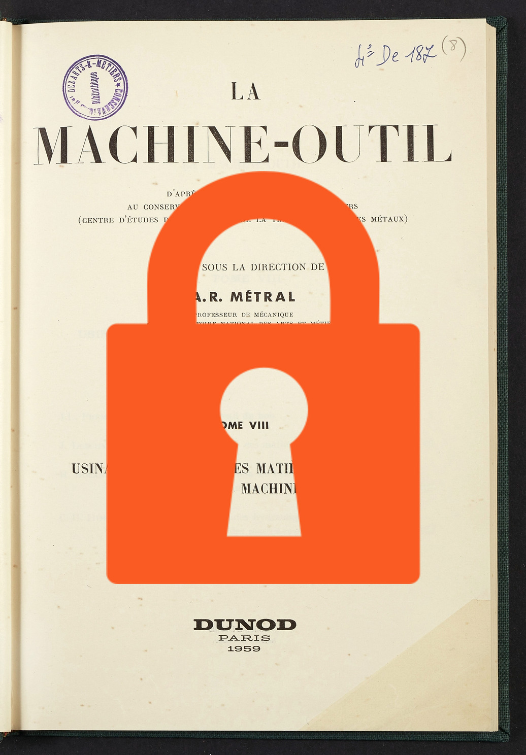 Page de titre du 4DE187.8