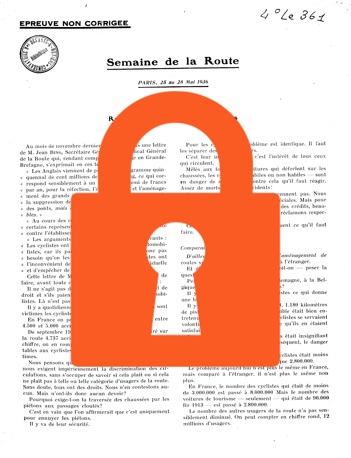 Page de titre du 4LE361