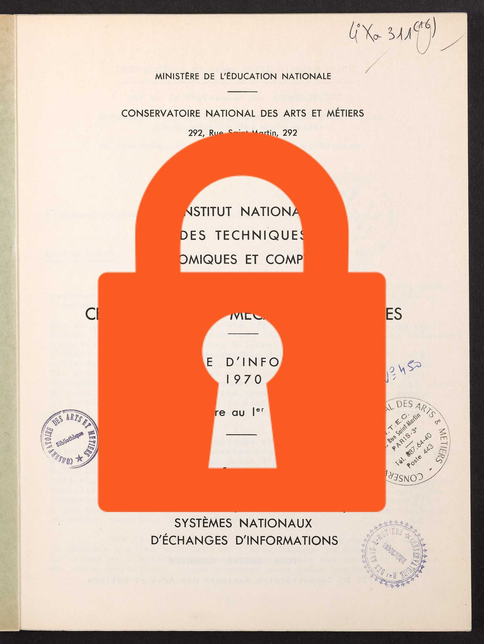 Page de titre du 4XA311.16