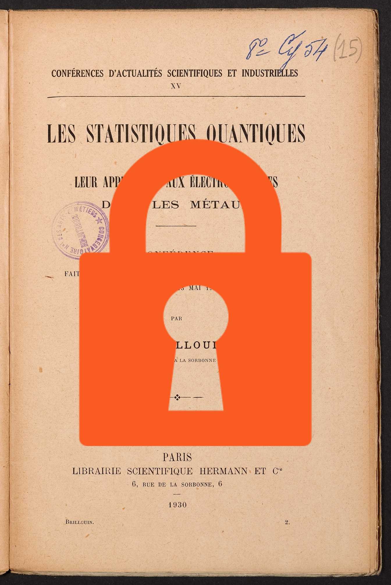 Page de titre du 8B83.15