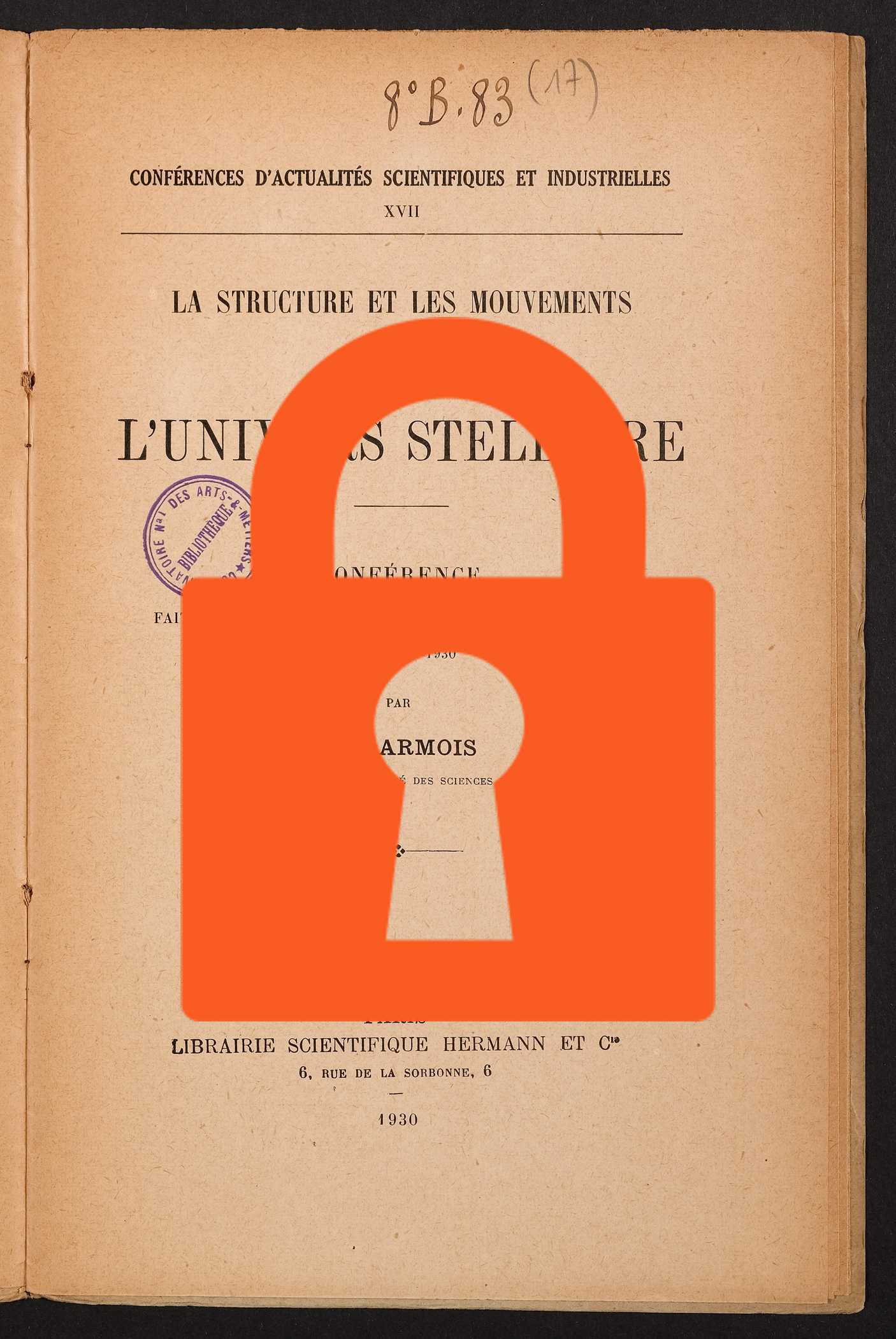 Page de titre du 8B83.17