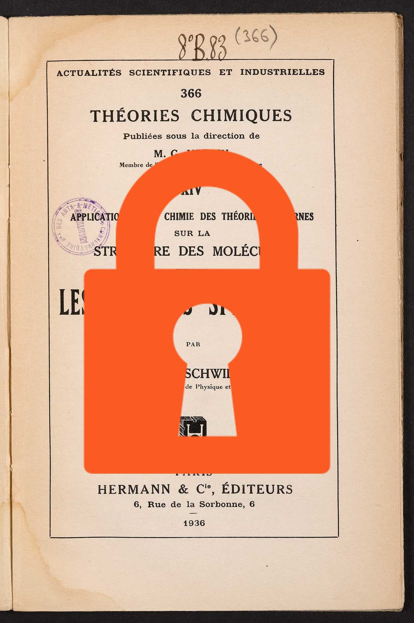 Page de titre du 8B83.366