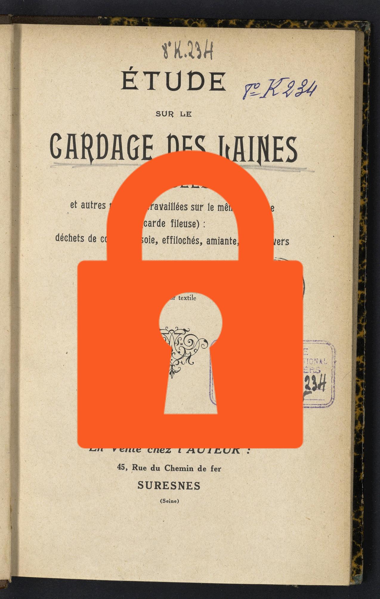 Page de titre du 8K234