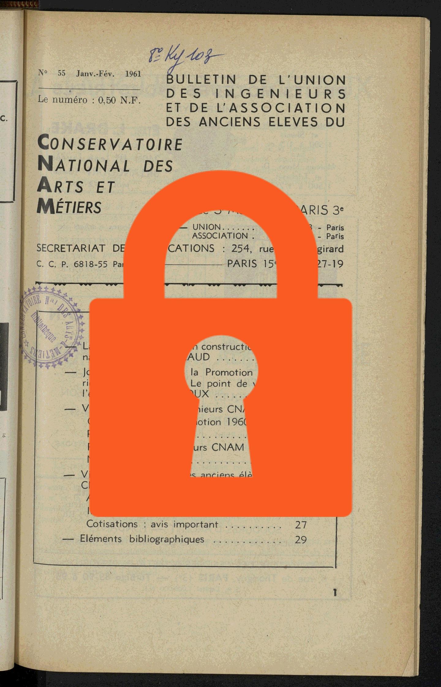 Page de titre du 8KY103-D.54