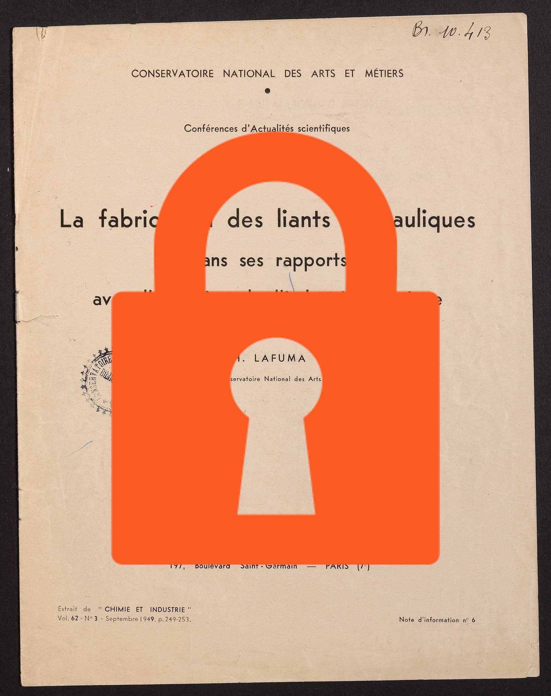 Page de titre du BR10413