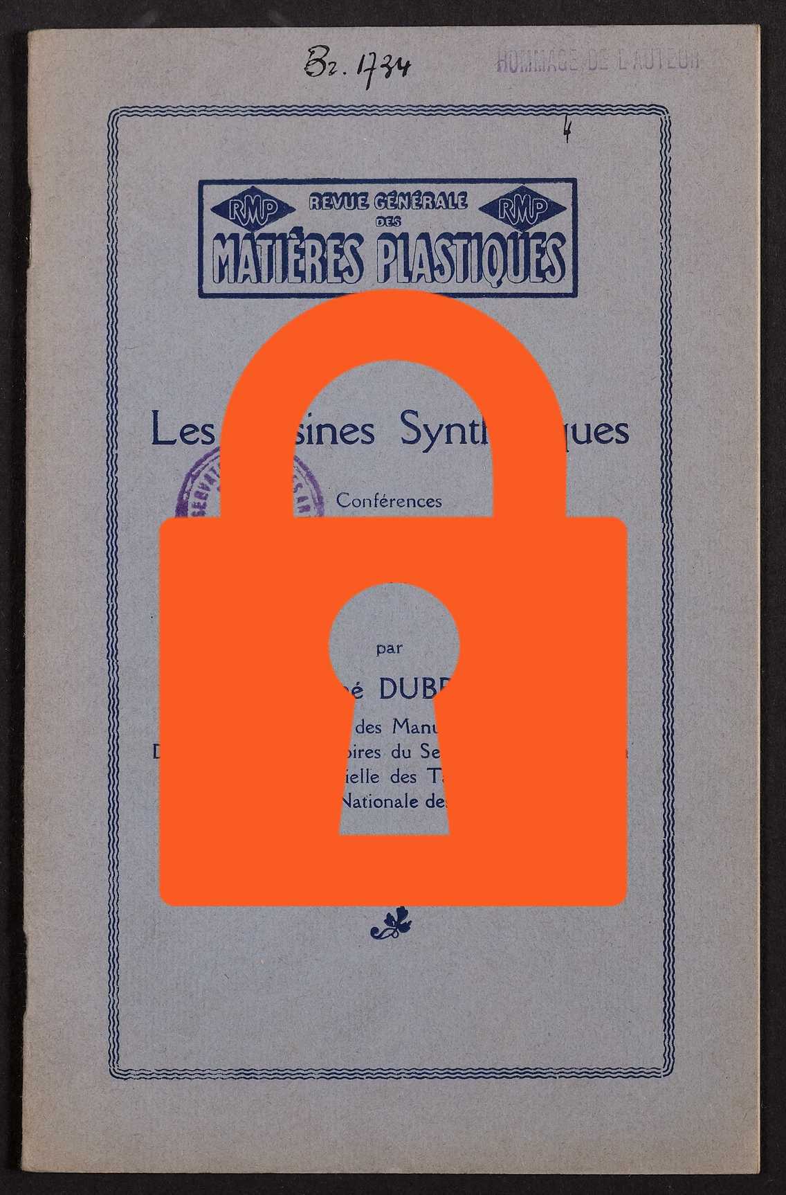 Page de titre du BR1734