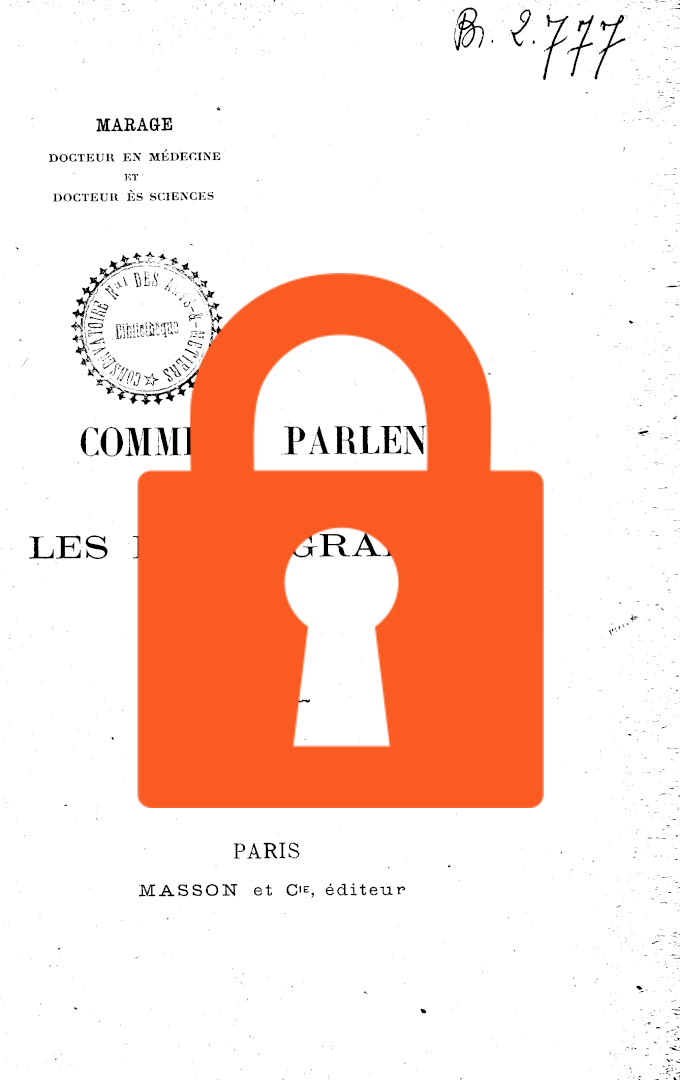 Page de titre du BR2777