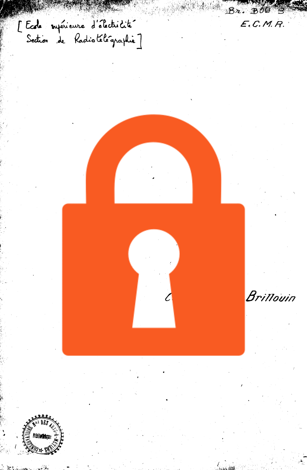 Page de titre du BRBOU3