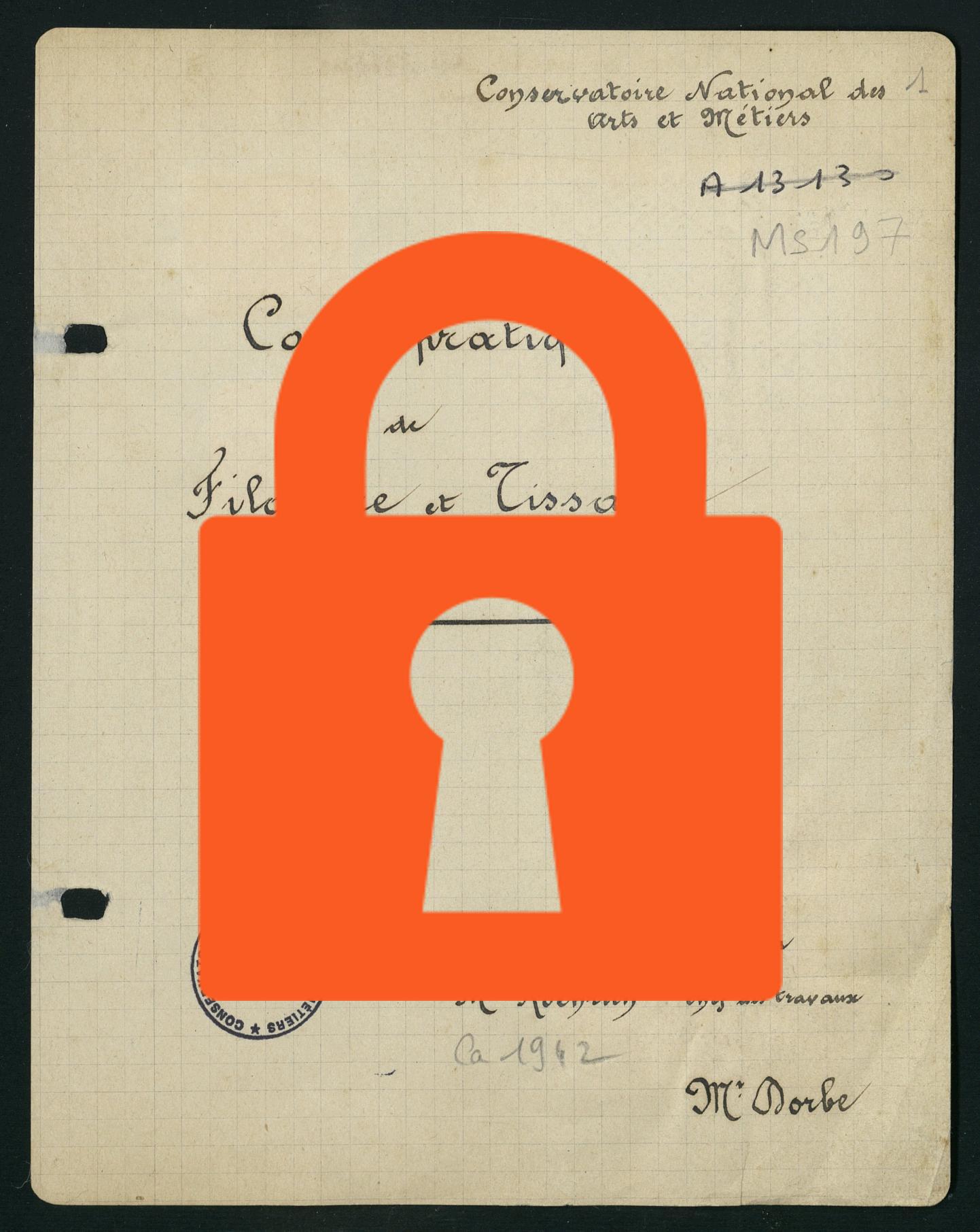 Page de titre du MS197