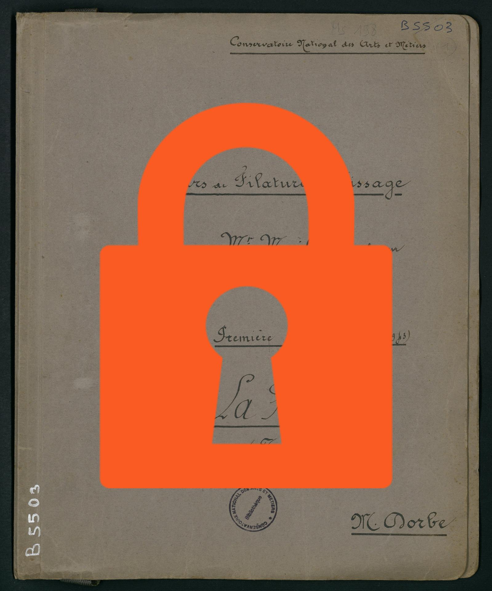 Page de titre du MS198.1