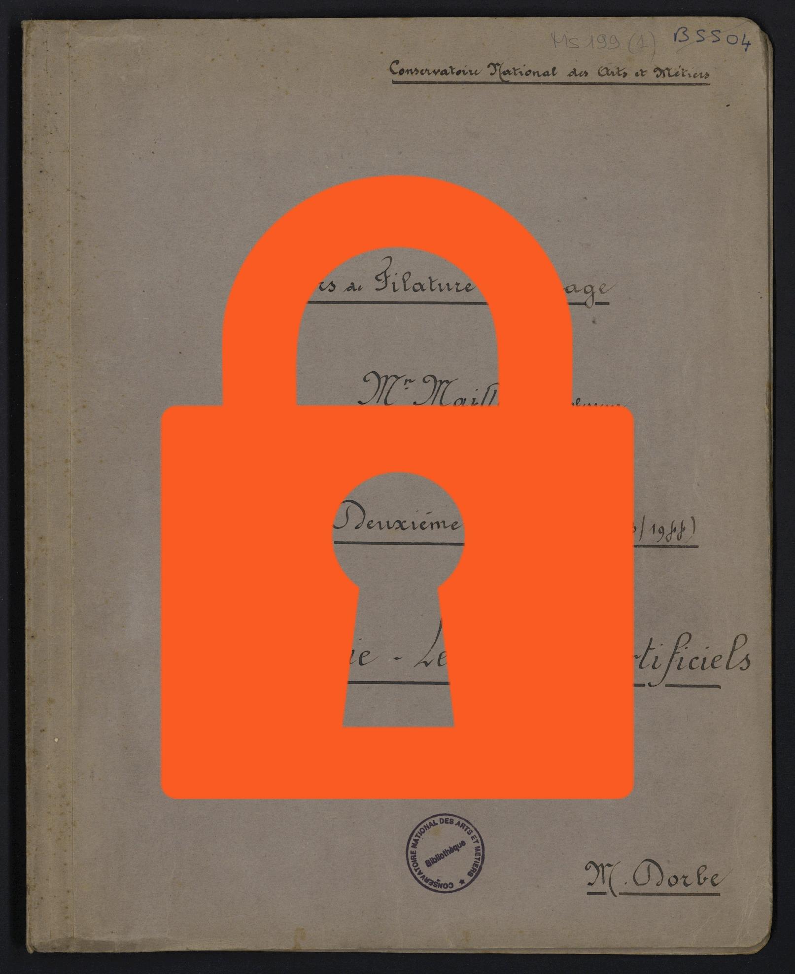 Page de titre du MS199.1