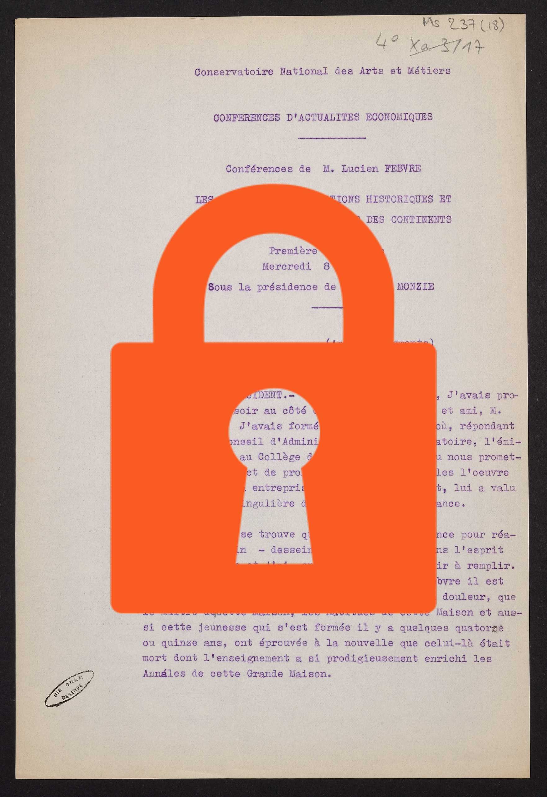 Page de titre du MS237.18