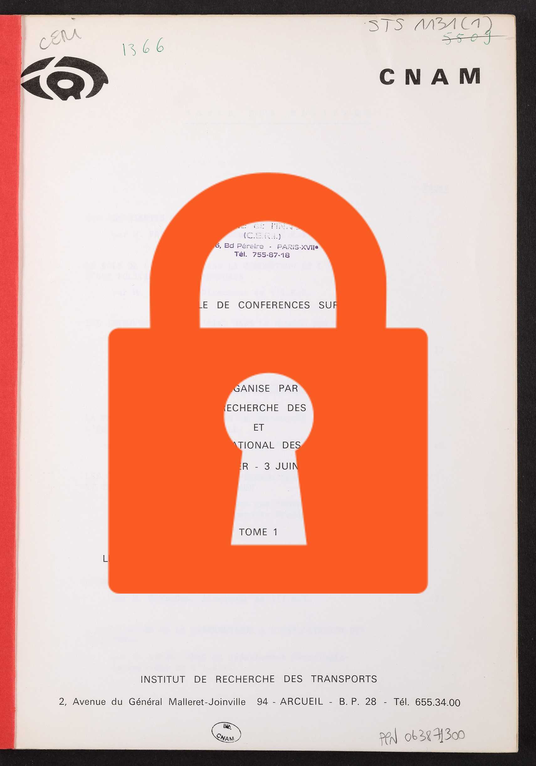 Page de titre du STS1131.1