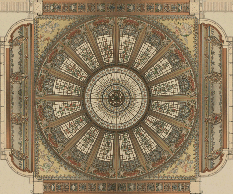 Exposition de 1889, vue int�rieure du palais des Machines