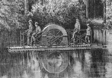 V�locip�de nautique de M. Boll�e (La Nature, 1885)